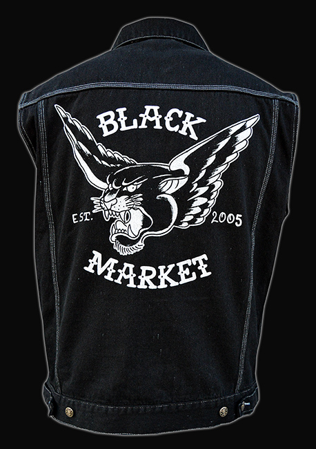 Mens Flying Panther - Denim Vest
